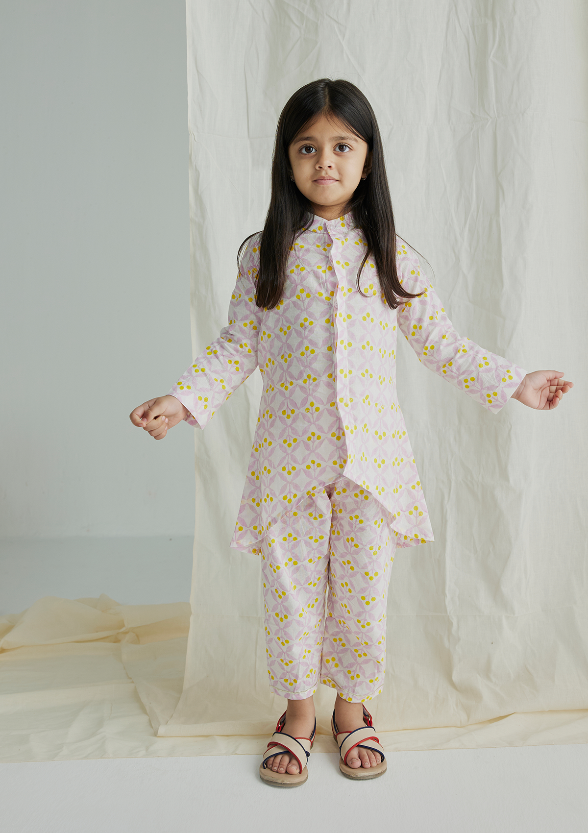 HUMMINGBIRD HIGH LOW KURTA SET (GIRL)