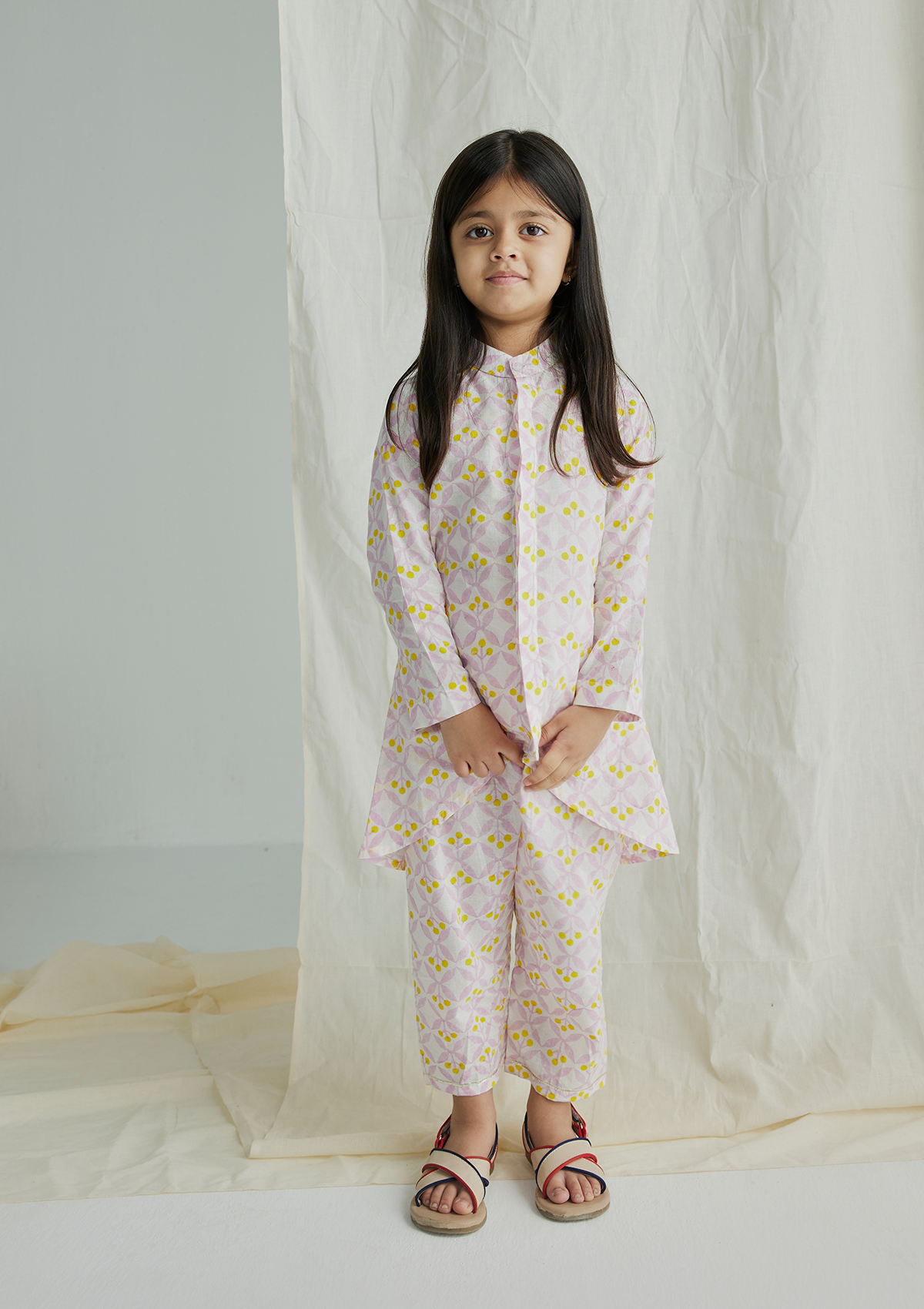 HUMMINGBIRD HIGH LOW KURTA SET (GIRL)