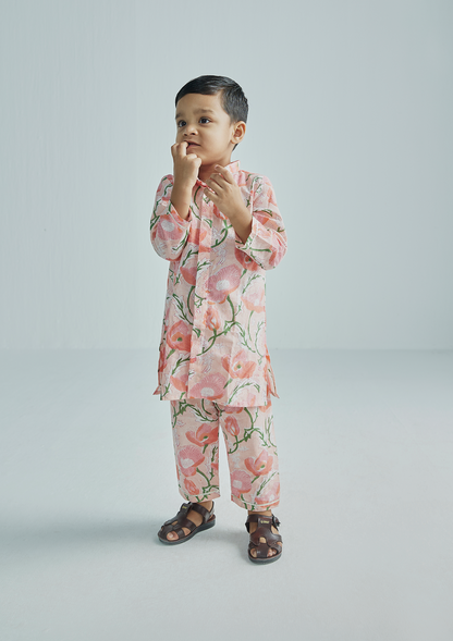 PINK COCKATOO KURTA SET (BOY)