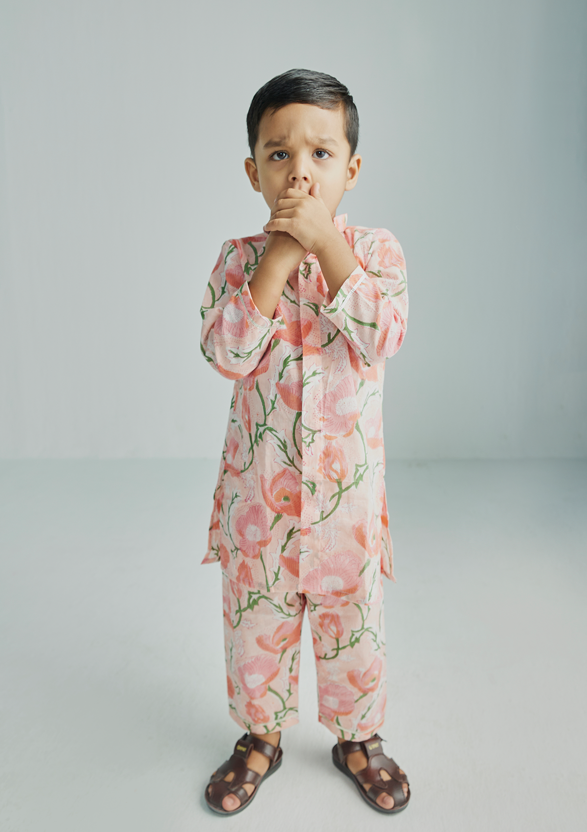 PINK COCKATOO KURTA SET (BOY)