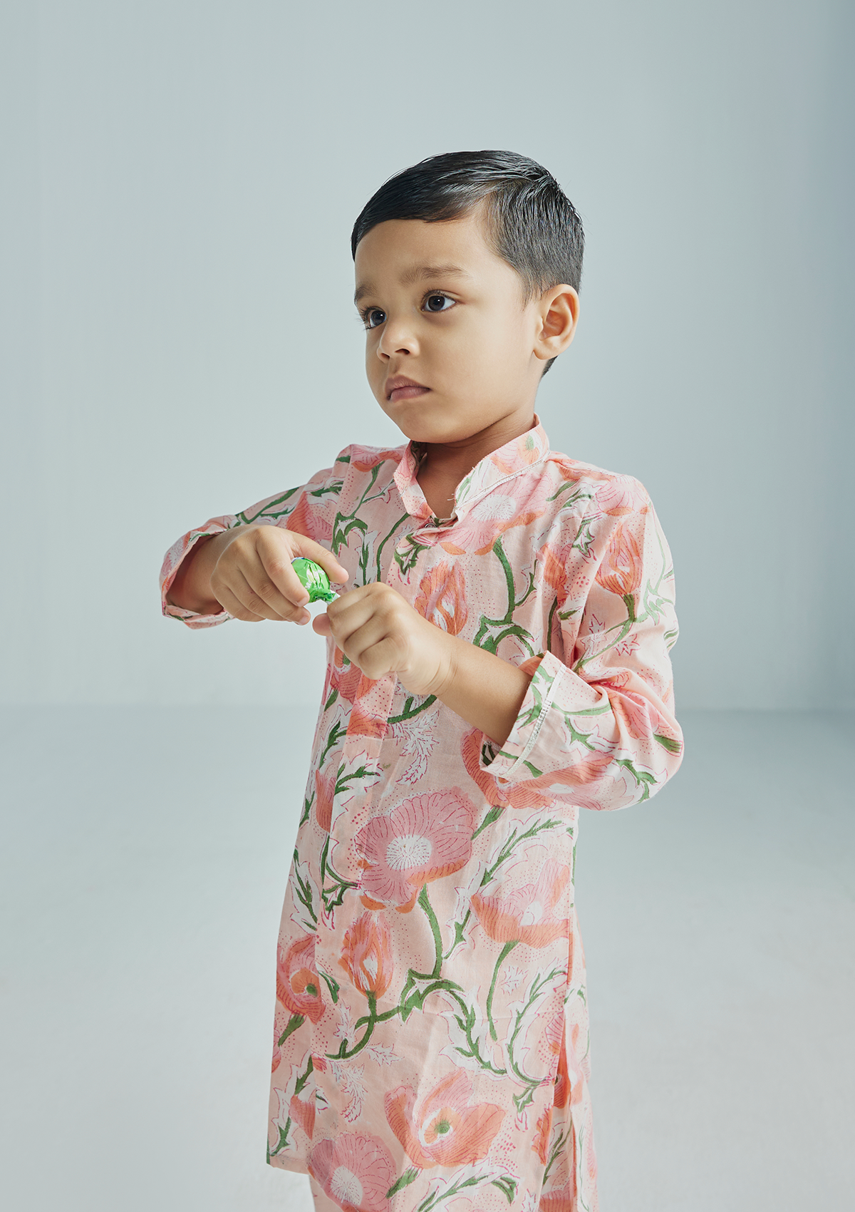 PINK COCKATOO KURTA SET (BOY)