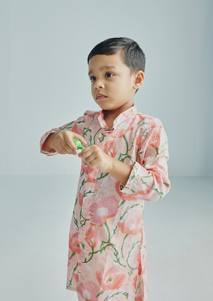 PINK COCKATOO KURTA SET (BOY)