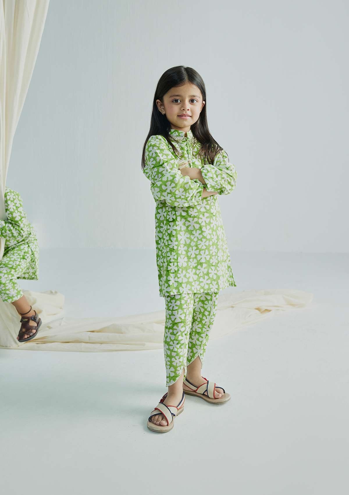 TOTA SHORT KURTA WITH TULIP PANTS (GIRL)